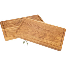 Lade das Bild in den Galerie-Viewer, Schneidebrett aus Eichenholz - 40 cm mit Saftrille HOF