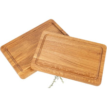 Lade das Bild in den Galerie-Viewer, Schneidebrett Moor Eiche - 30 cm mit Saftrille HOF