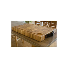 Lade das Bild in den Galerie-Viewer, Hackblock aus Eichenholz XXL - 60 cm Stirnholzbrett mit Saftrille HOF