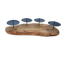 Lade das Bild in den Galerie-Viewer, Olivenholz Kerzenhalter ADVENT DOM