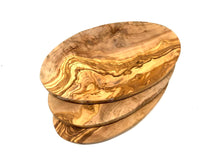 Lade das Bild in den Galerie-Viewer, Olivenholz Frühstücksbrett Oval DOM