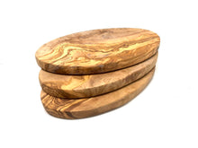 Lade das Bild in den Galerie-Viewer, Olivenholz Frühstücksbrett Oval DOM