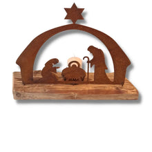 Lade das Bild in den Galerie-Viewer, Altholz Aufsteller Krippe DerHolzshop