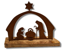 Lade das Bild in den Galerie-Viewer, Altholz Aufsteller Krippe DerHolzshop