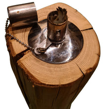 Lade das Bild in den Galerie-Viewer, Altholz Öllampe DerHolzshop