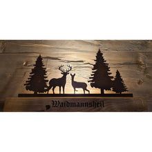 Lade das Bild in den Galerie-Viewer, Wald Silhouette "Waidmannsheil" DerHolzshop