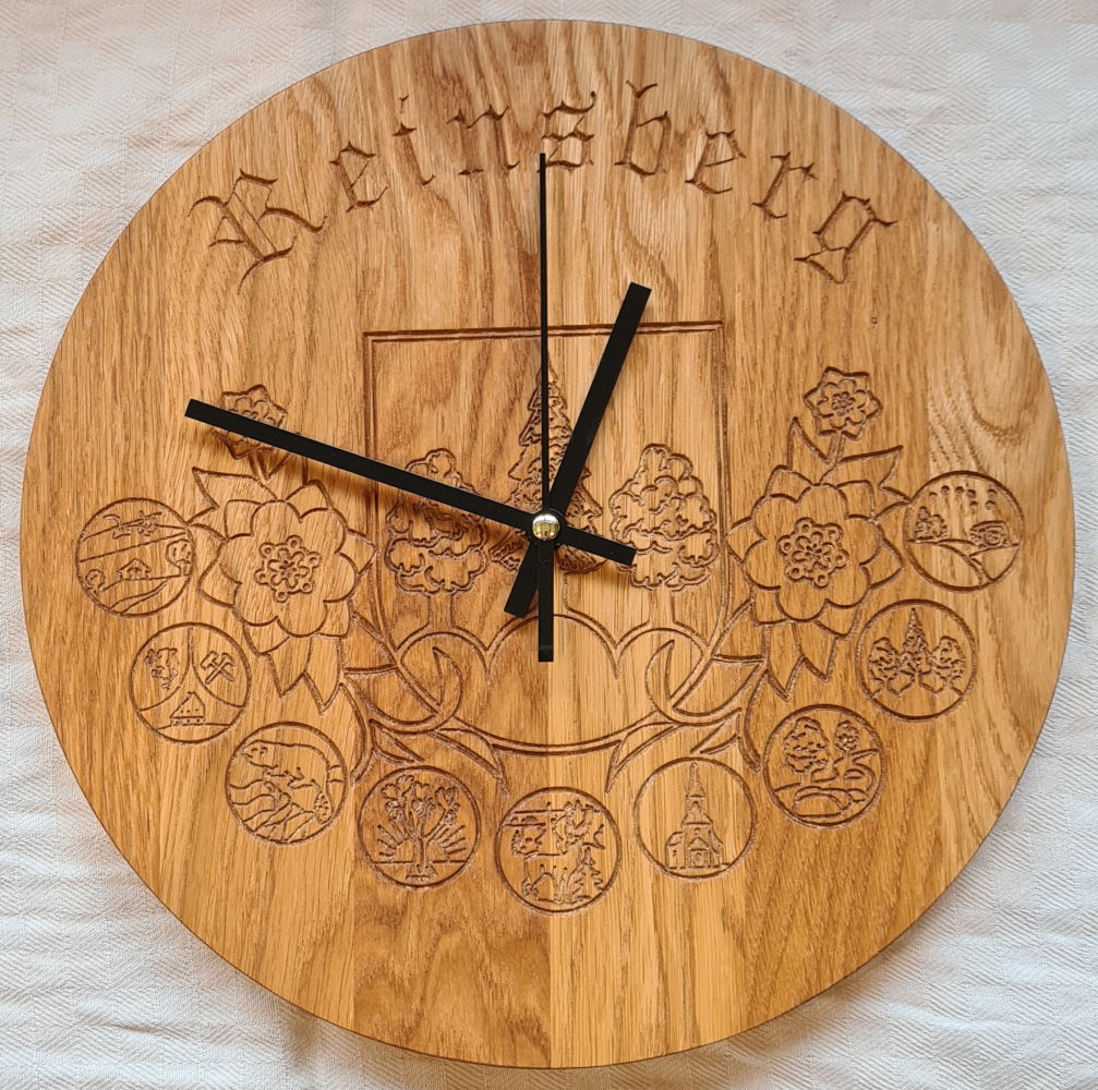 Wanduhr Massivholz Eiche - Edition Forchheim DerHolzshop