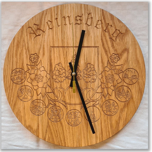 Wanduhr Massivholz Eiche - Edition Reinsberg DerHolzshop