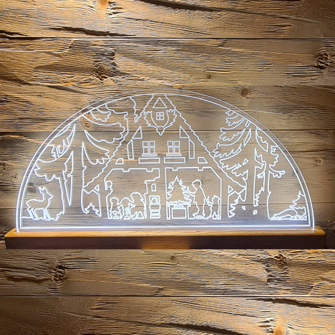 Schwibbogen aus Acrylglas XL - Klassisch Waldhaus DerHolzShop