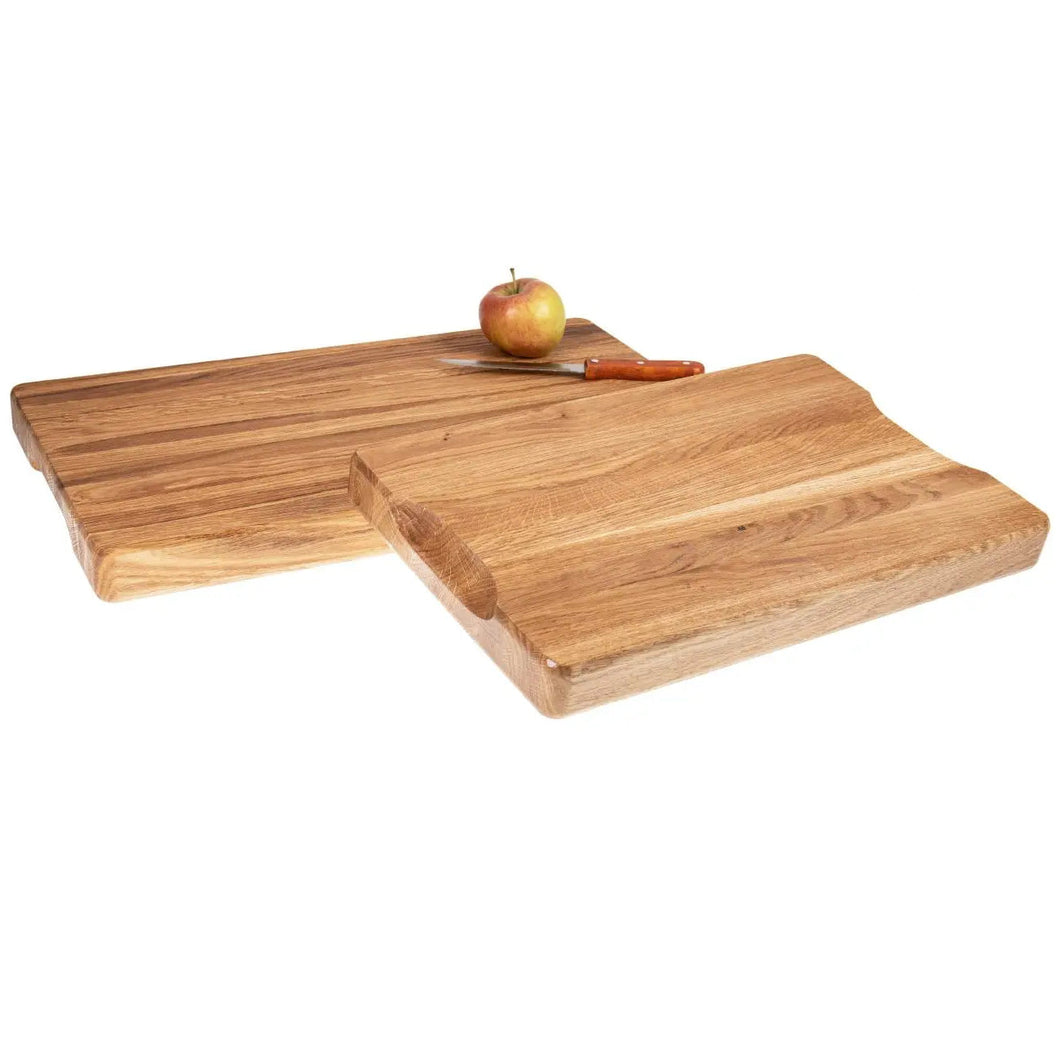 Schneidebrett aus Eichenholz - 30 cm mit Saftrille HOF