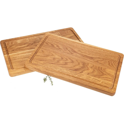 Schneidebrett aus Eichenholz - 40 cm mit Saftrille HOF
