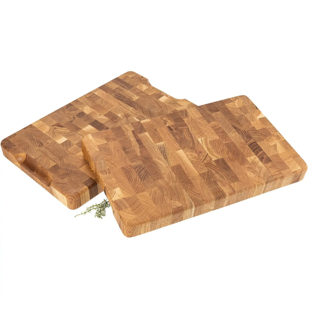 Hackblock aus Eichenholz - 50 cm Stirnholzbrett HOF