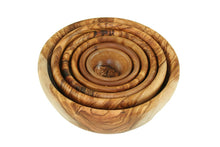 Lade das Bild in den Galerie-Viewer, Olivenholz Schalen rund 6er Set DOM
