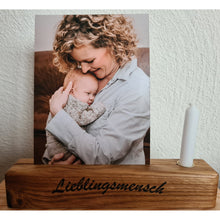 Lade das Bild in den Galerie-Viewer, Karten- und Kerzenhalter &quot;Lieblingsmensch&quot; DerHolzshop

