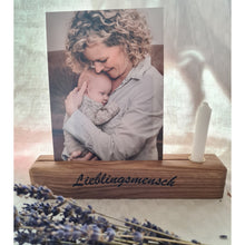 Lade das Bild in den Galerie-Viewer, Karten- und Kerzenhalter &quot;Lieblingsmensch&quot; DerHolzshop
