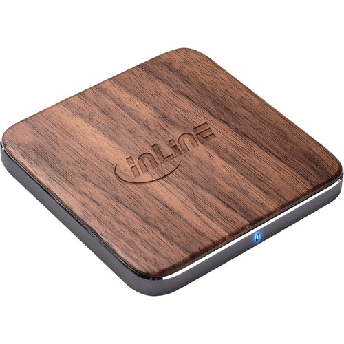 Smartphone wireless fast charger - InLine® Qi woodcharge InL