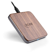 Lade das Bild in den Galerie-Viewer, Smartphone wireless fast charger - InLine® Qi woodcharge InL
