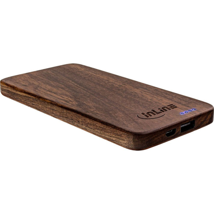 USB Powerbank Walnuss - InLine® woodplate InL